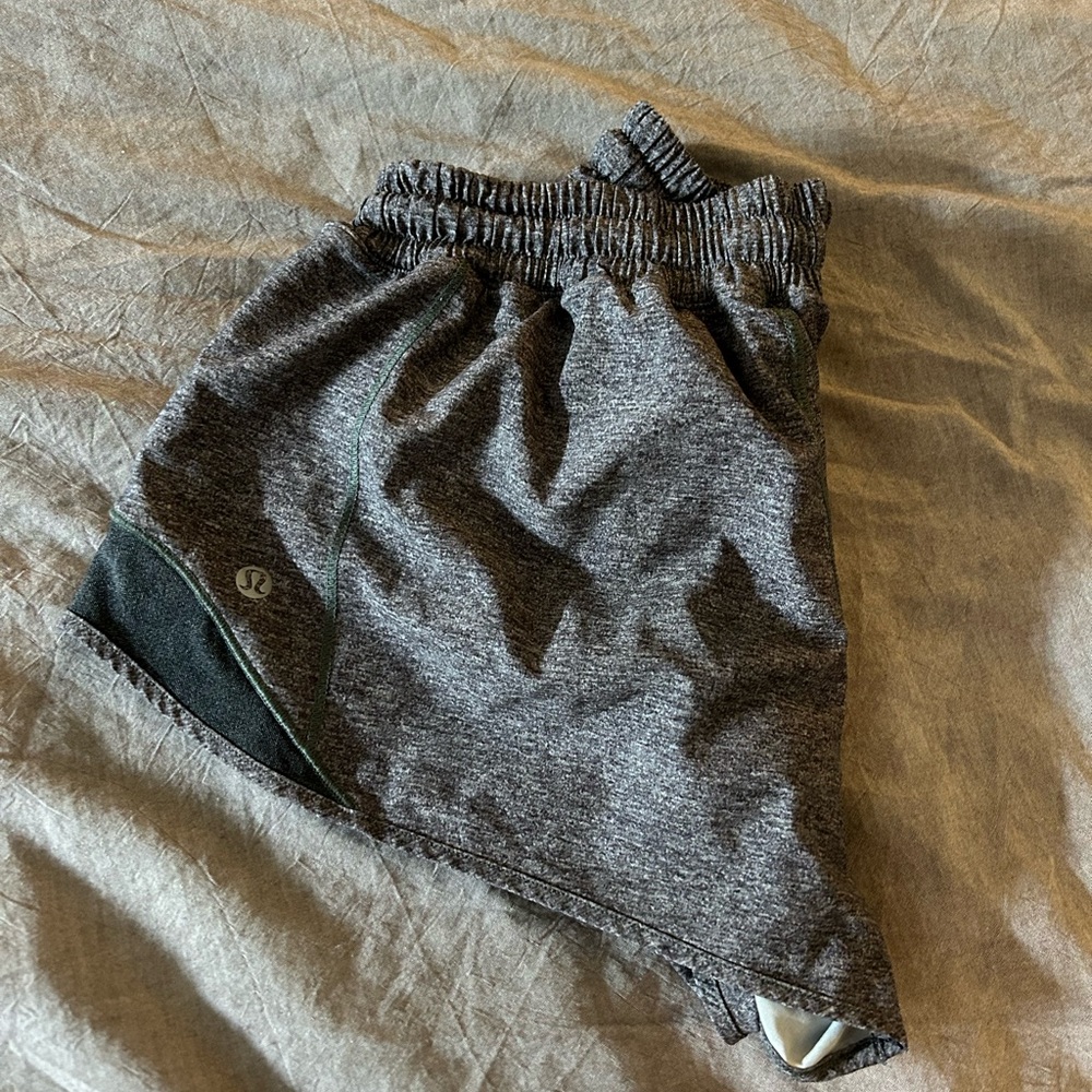 Grey lululemon hotty hot shorts